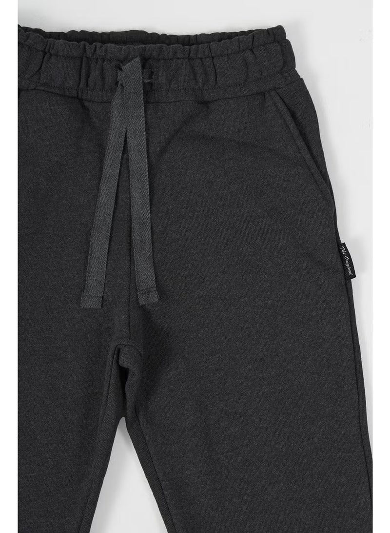 mmetalic Black-Navy-Anthracite Thick Cotton Elastic Waist and Leg Pocket 3-Pack Boys Tracksuit Bottoms - Image 4